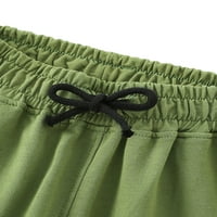 Rejlun Kids ravno noga jogger pant s džepovima sa čvrstim bojama pantalone za reprodukciju hlače zelena