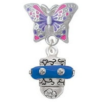 Crystal Royal Blue Spinner - Butterfly šarm perla
