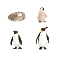 Penguin Model 1set Dekorativna jasna tekstura Zanimljiv životni ciklus pingvina polarnih životinja figurica