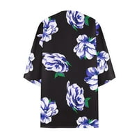 Turilly Womens Jackets Dame Clearence, ženski cvjetni print duhovni rukavi kimono kardigan labav šifon