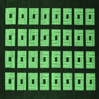 Ahgly Company Zatvoreni kvadratni kvadrat Sažetak Smaragd zeleni modernim prostirkama, 6 'kvadrat