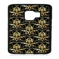 Elegantna zlatna Damask Design za print Crna gumena futrola za Samsung Galaxy S9 + - Samsung Galaxy