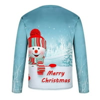 Muški smiješni božićni majica ružni božićni džemper svijetlo plava veličina 2xl