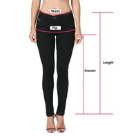 Caicj gamaše za ženske gamaše sa džepovima za žene, visoki struk Tummy Control Workout Yoga Hlače Grey, M