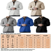 Sanviglor Muška bluza dugih rukava na dugim rukavima patentno majica Atletic pulover uredske majice