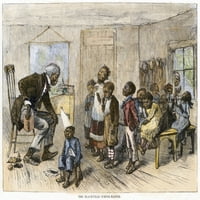 Osnovna škola, 1879. Nan afroamerička osnovna škola na seoskom jugu, 1879. Savremeni američki graviranje