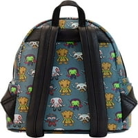 Loungefly Marvel čuvari Galaxy Kawaii po cijelom printu mini ruksaka