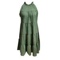 Haljina ichuanyi haljina, čišćenje ljeto modne žene haljine ljetno čvrstog casual rounk vrat hladne haljine bez rukava