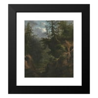 Robert S. Duncanson Black Modern Framed Museum Art Print pod nazivom - pećine