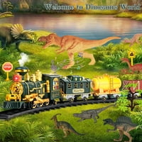 Veliki setovi vozova, daljinski upravljač Električni željezničke igračke sa dinosaurusima Kompleti parni