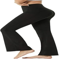 Ženske bootcut joga hlače High Struk-bootleg Core Atleizure Flare Radne hlače l