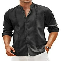 Nizieer muns tuc košulja spuštena majica s dugim rukavima Casual bluza postolje crna l