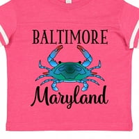 Inktastična baltimore Maryland Blue Blue Crab poklon mališač majica ili majica s majicom za Toddler