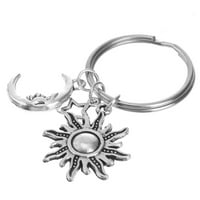 Etereauty Keychain Keychain Key Charm Sun Moon torbica Zvjezdane torbe Poklon Najbolji prsten Privjesak