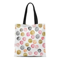 Platnena torba može otporne na tote namirnica Torbe od šarenih vodenih točkica votlanca ružičasta apstraktna svijetla torba