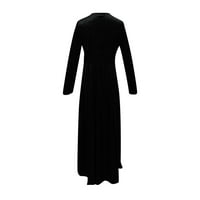 Ležerne haljina na raspolaganju modna žena Elegantna casual čvrsta haljina V-izrez dugačka haljina s
