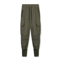 Čovjek casual joggers hlače Duksevi Cargo Combart Loase Baggy Workout pantalone Vojska zelena XXL