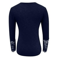 DJEVOJSKI DANDELION TINDS Slim Fitting Holiday Tops Ležerne prilike Trendy Bluzes Ladies Henley Odjeća