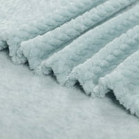 Flannel Fleece bacajte pokrivač, meka kauč za kauč od mikrofibera, jacquard tkanje uzorak nejasno plišano