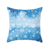 Verpretridure Merry Božić plave snježne kolekcije Božićni poliester kratki plišani jastuk 45x veseli