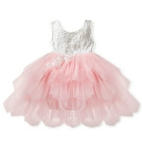 Haljine za djevojčice Djeca Baby Ljeto First Rođendan Princess Haljina Čipka Tulle Layer Tutu suknje