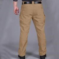 Viadha muški teretni pantalone dugme patentni patentni patentni pantalone sa više džepa zgusnutih hlača