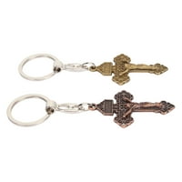 Crucifi privjesak za ključeve, vjerski ključ višenamjenski praktični legura za novčiće torbice za novčanike