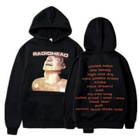 Vintage Rock Band Radiohead Merch Hoodie Duks Novi logo Žene Muškarci s kapuljačom s kapuljačom