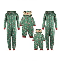 Calsunbaby božićna porodica podudaranje duhovica pidžamas reindeer One kombinezon patentni zatvarač PJS za odrasle djecu bebu
