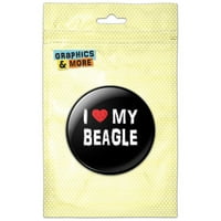 Love Moj Moj Beagle Moderan Pinback gumb Pin