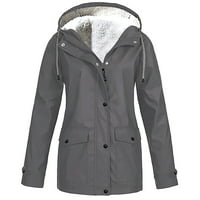 Cleariance Kišne jakne za žene Čvrsta kišna jakna Vodootporne otvorene jakne s kapuljačom s kapuljačom, otporne na vjetrove