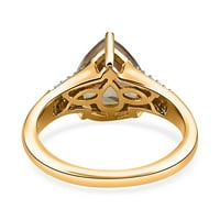 Iliana AAA Turkizite bijeli dijamantni trillion 18k žuti zlatni prsten za žene nakit Pokloni veličine CT 2. G-H boja SI Clarity Wedding Angažiranje obećava godišnjice Rođendani pokloni