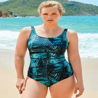 Kupaći kostimi za sve ženske plus veličine otporne na klor otporne na klip jedan kupaći kostim ljubičasti
