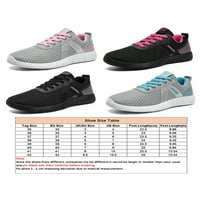 Daeful Women koji trče za cipele Fitness Workout Atletska cipela čipkane tenisice hodanje prozračnih laganih sportskih stanova sive i ružičaste 4
