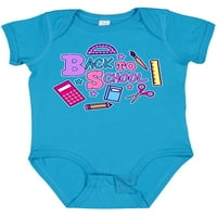 Inktastic Povratak u školu sa školskim priborom Poklon baby girl bodysuit