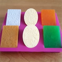 Park 6-šupljini silikonski sapuni, pravokutnik i ovalni silikonski kalupi za sapun, kalupe za pečenje kolača, BPA besplatni i nonstick