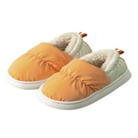 Dječje papuče Memorijska pjena Topla kuća Cipele Soft Plish Winter Sliper Comfort Moccasins Unise u zatvorenom cipelu za cipele na laganoj narančastoj naranču 13c-1y