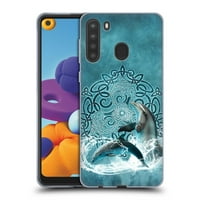 Dizajni za glavu Službeno licencirani brigidski ahibov keltski mudrost Dolphin Soft Gel Case kompatibilan sa Samsung Galaxy A