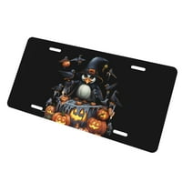 Halloween Witch Penguin Licenjska ploča aluminijska noverlty Registralna ploča poklopac Halloween ukrasi