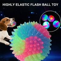 Svjetlosrno 3-boja igračka za pse za pse za pse kuglice elastična lopta LED molarna kugla užarena kuglica