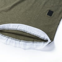 Muški povremeni mišićni top, osnovna majica s tankim montiranjem kratkih rukava, lažna dva čvrsta čarapa