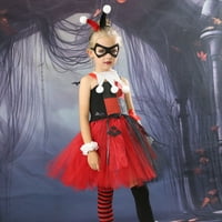 Crni kostim za djevojku prerušiti se kostim klauna za djevojčice za djevojčice crvene tutu tutu tutu