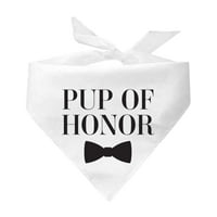 Pup of Honor sa bowtie trokutom Dog Bandana