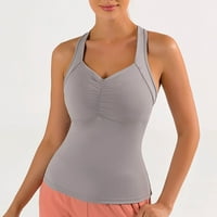 Žene ljetne vrhove Ženska sportska fitness uska joga odjeća vrh Vrhunska odjeća vrhunska elastična trbušna
