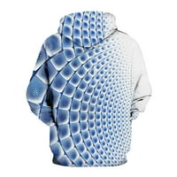 YoHome 3D džemper Vorte Print dugih rukava s dugim rukavima Muška sportska odjeća