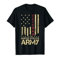 Patriotska u.S vojska veteran crvena linija američka zastava Vintage majica