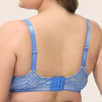Ženske grudnjake seksi podstavljene čipke podstavljene bastance za push up vrhove za žene svakodnevne bras plave 110c