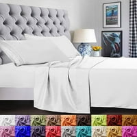 Elegantni komforni posteljina Slijede serija tiska Microfiber King White