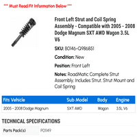 Prednji lijevi nosač i zavojni opružni sklop - kompatibilan sa - Dodge Magnum SXT AWD vagon 3.5L V 2007