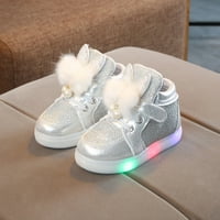 Aoochasliy zimske cipele za božićno čišćenje dječje djece dječje djevojke djevojčice crtani zec LED svjetlosne sportske cipele patike